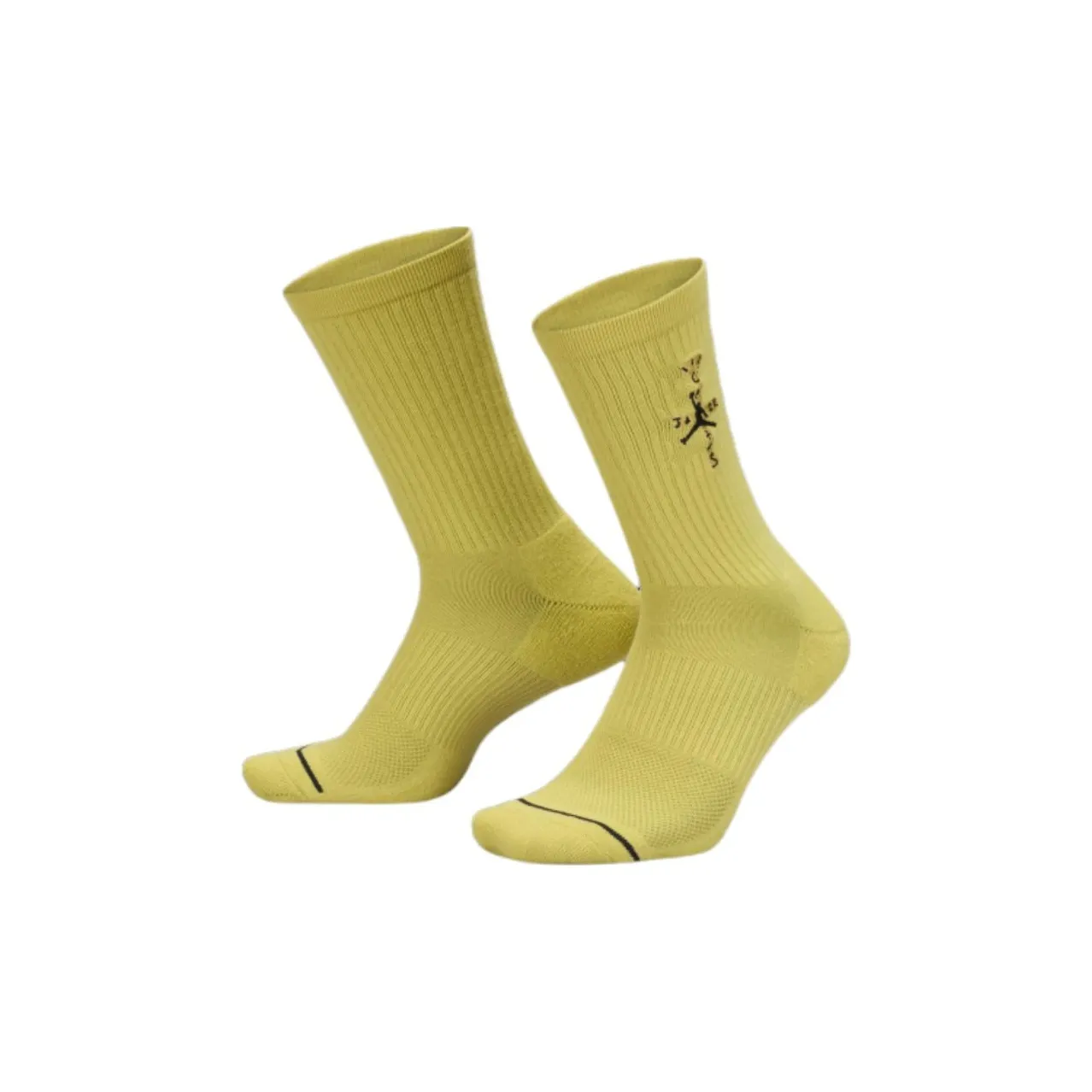 Jordan Travis Scott X Air Jordan Mid-Calf Socks Unisex 1 Pack Celery Green/Black