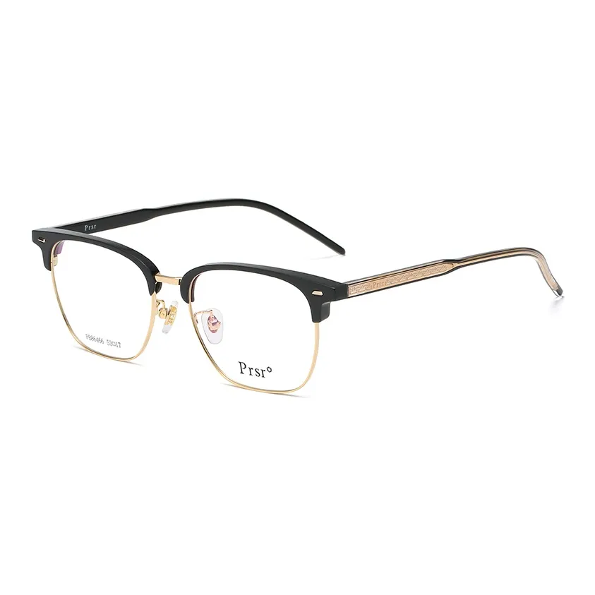 Prsr Пластина And Металл Квадрат Оправы для очков Мужской