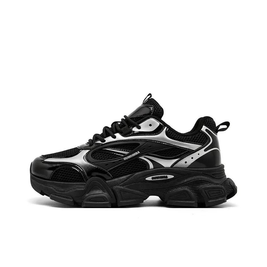 OUWENHEIMANBA Height Increasing Wear-Resistant Breathable Low-Top Chunky Sneakers Men's