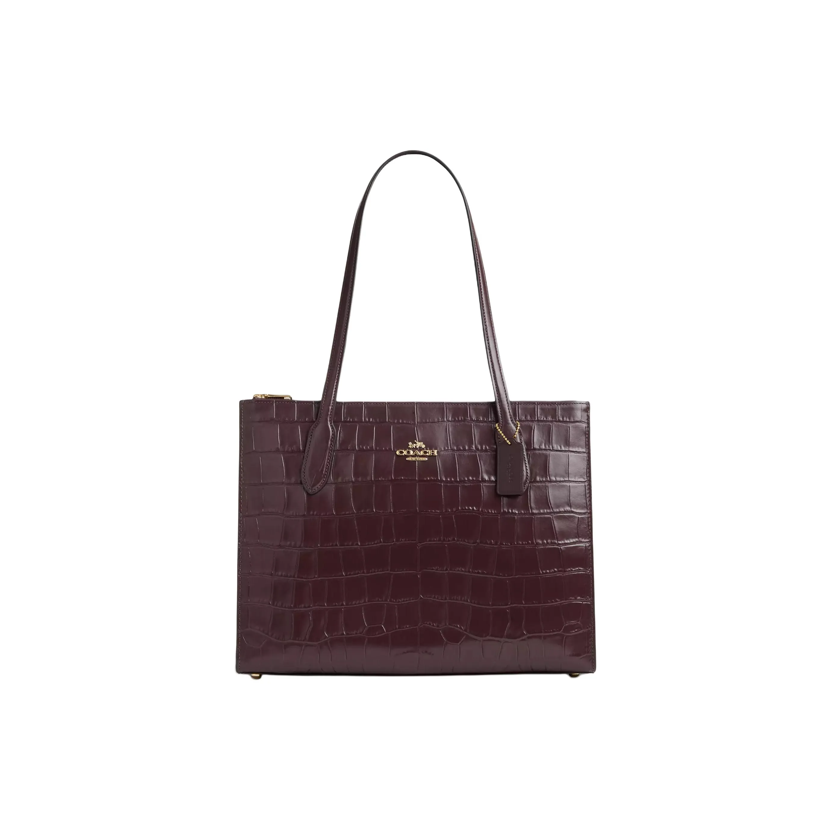 COACH Крокодил Тисненая кожа Тоут Сумка Сумка для покупок Сумка Сумка через плечо Большая Женская Мерло