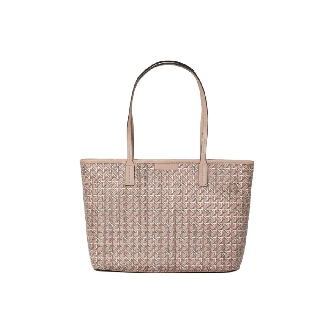 TORY BURCH Покрытый холст Комбо Сумка Тоут Сумка Сумка для покупок Сумка Сумка через плечо Маленькая Женская Персиково-розовая