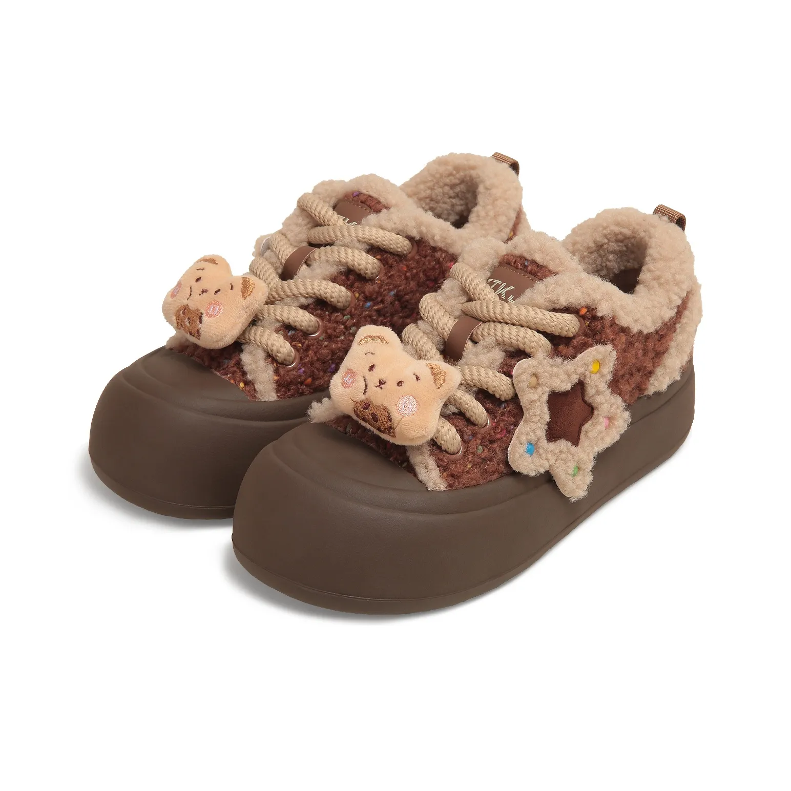 TTKJ Амортизация устойчивость к истиранию увеличенная высота термическая подкладка низкий топ кэжуал женский Sugar бобовый коричневый