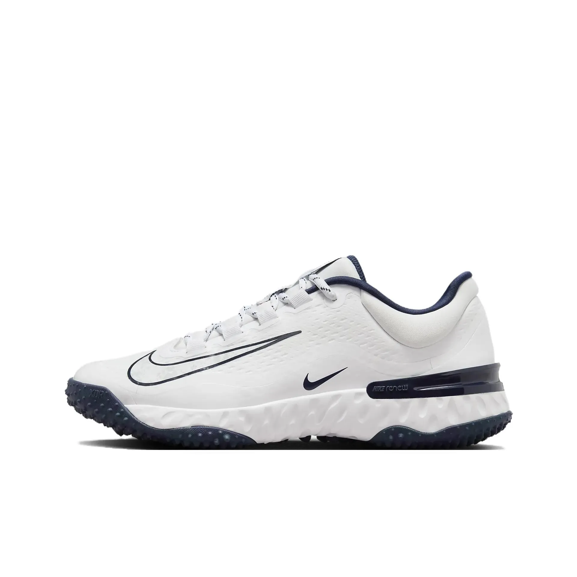 Nike Alpha Huarache Elite 4 Turf White Midnight Navy Navy Pure Platinum Women's