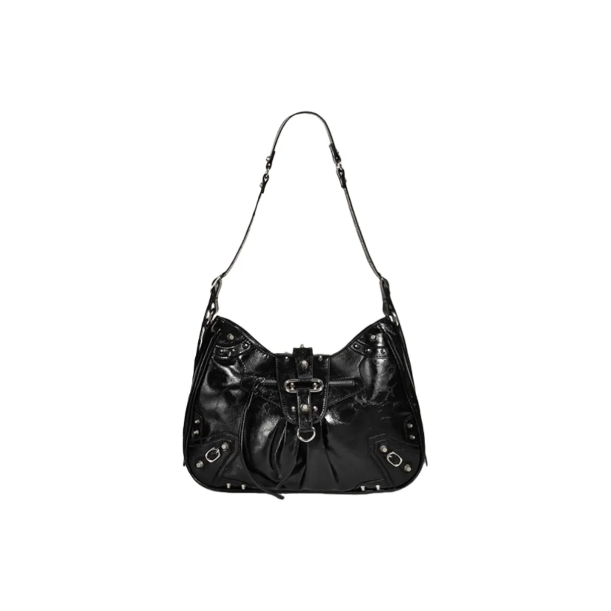 OTA PU Stud Shoulder Bag Crossbody Bag With Shoulder Strap Women's Black