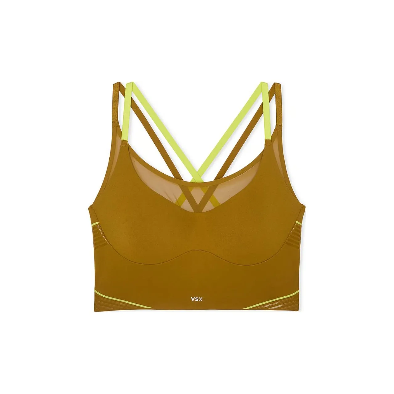 Victoria's Secret VSX ELEVATE Утонченный Контуры Longline Бюстгальтер Бюстгальтер Fern Women's Ginger Yellow