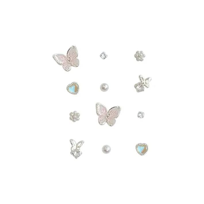 MUYAN Сплав Бабочка Сердце Серьги-гвоздики Набор Женские