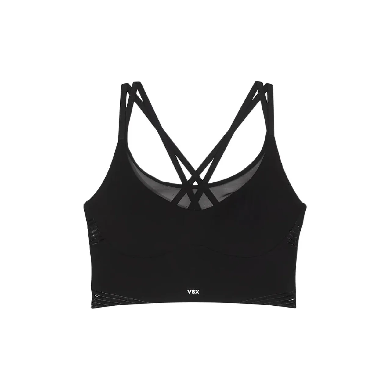 Victoria's Secret VSX ELEVATE Утонченный Контуры Longline Бюстгальтер Черный Бюстгальтер Женский Черный