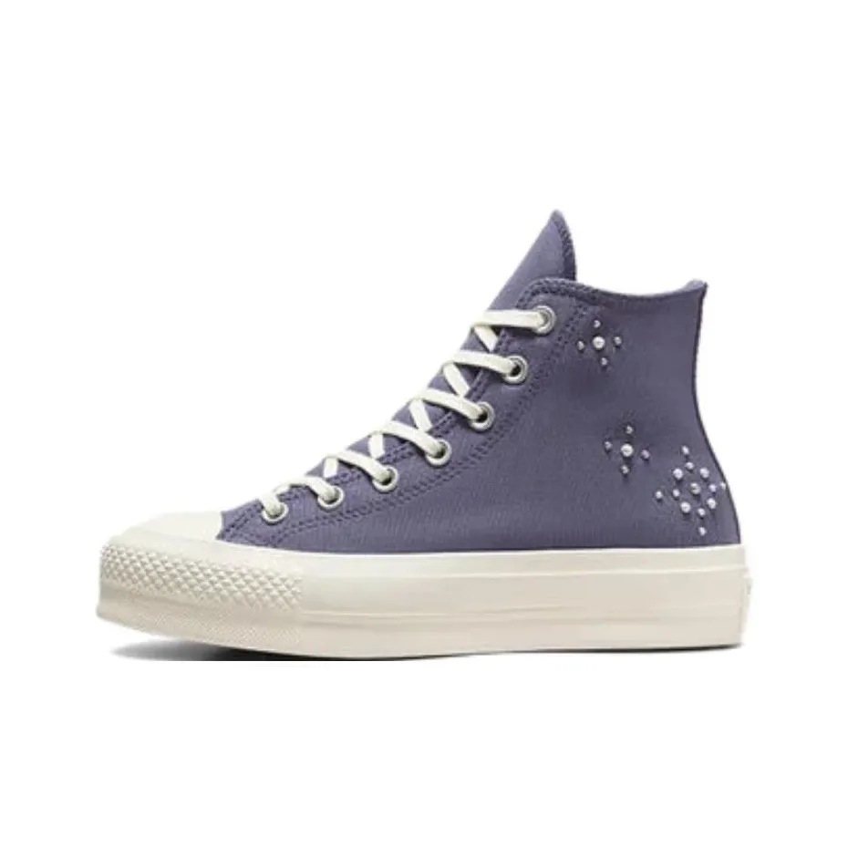 Chuck Taylor All Star Women's Converse Lift Platform High 'Pearls & Studs Lavender Ash' Women's