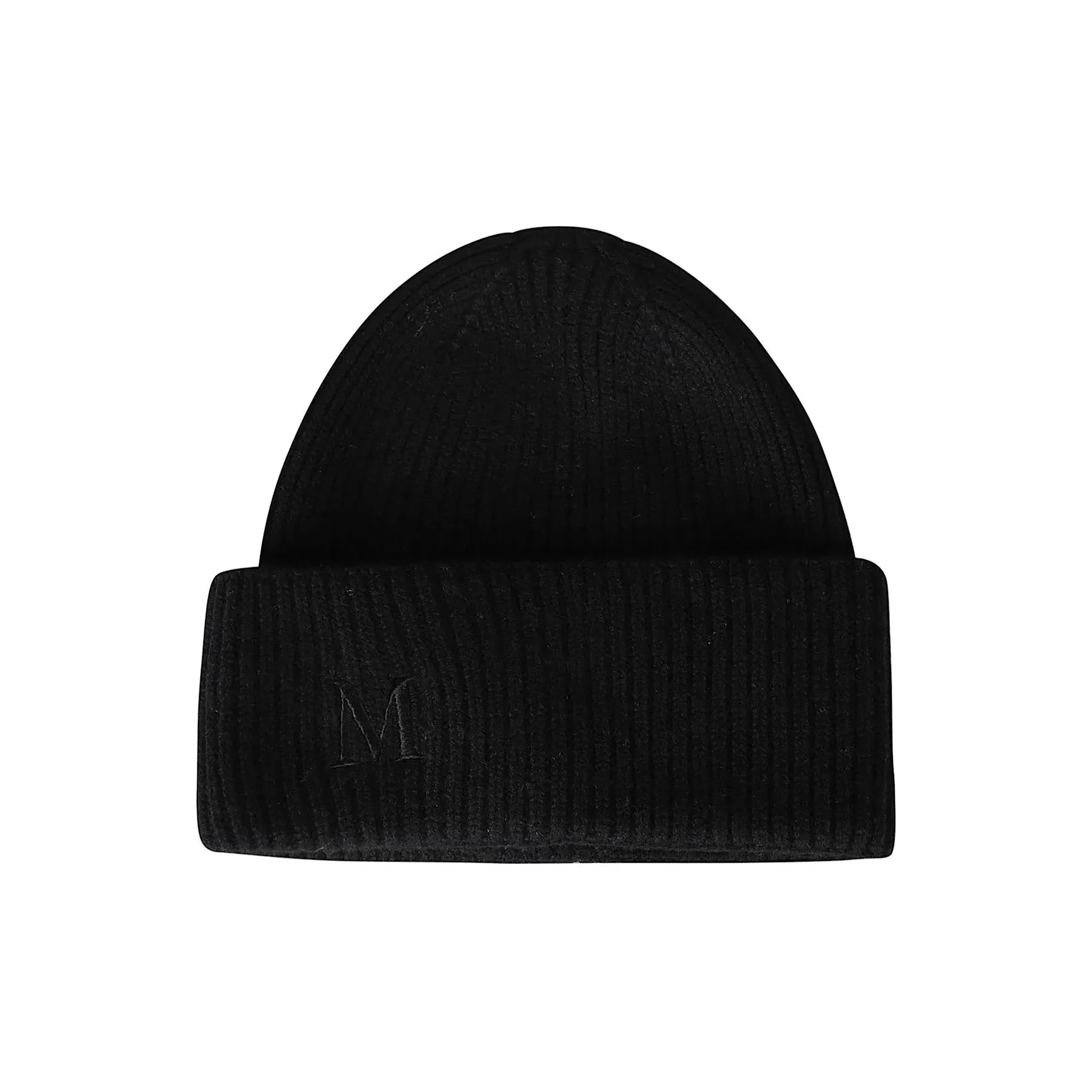 MaxMara Logo Embroidered Ribbed Beanie