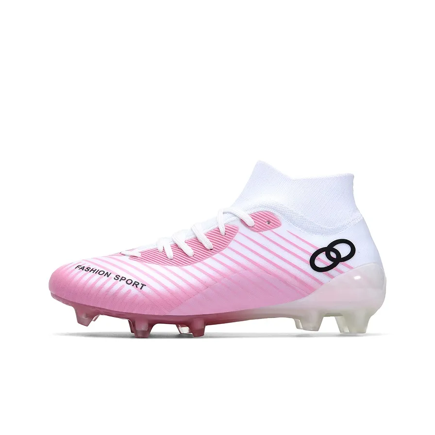 CAMKIDS Slip Resistant Anti Kick Cushioning Wear Resistant High Top Kids' Soccer Shoes Teenagers