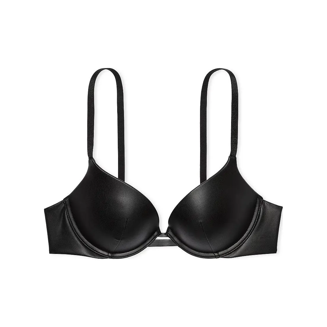 Victoria's Secret Very Sexy Faux Leather Push Up Bra / Black Bra Women's Black