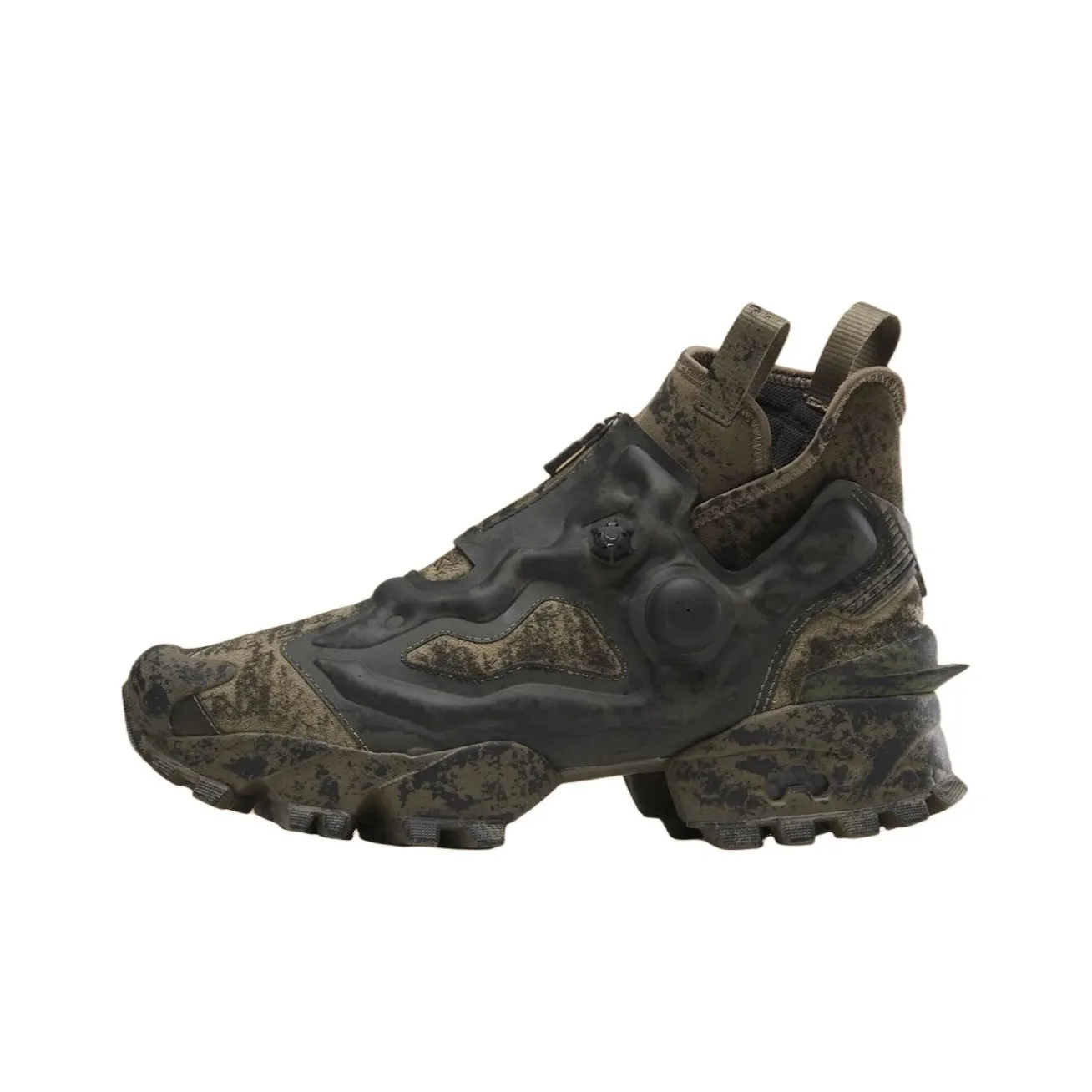 Reebok Instapump Fury Running Shoes Unisex Mid Top Green Black