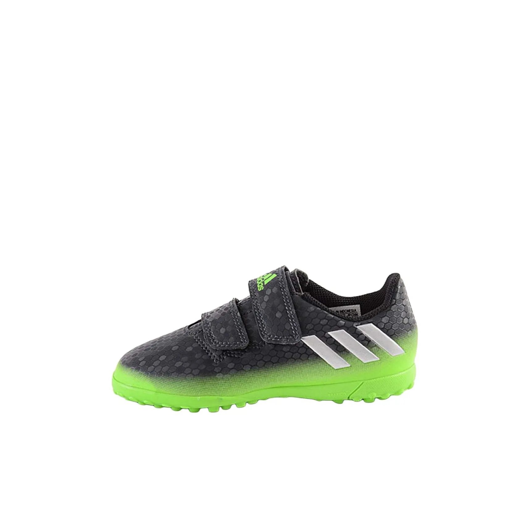 Adidas Messi Slip Резиновые амортизаторы Низкий топ Детские тренировочные кроссовки Серый Зеленый Детский