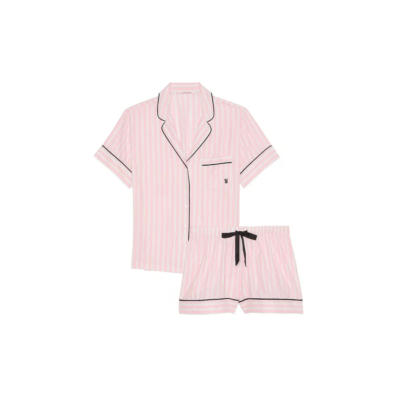 Victoria's Secret Фланелевый короткий пижамный комплект Pretty Blossom Shimmer пижамный комплект для женщин розовый