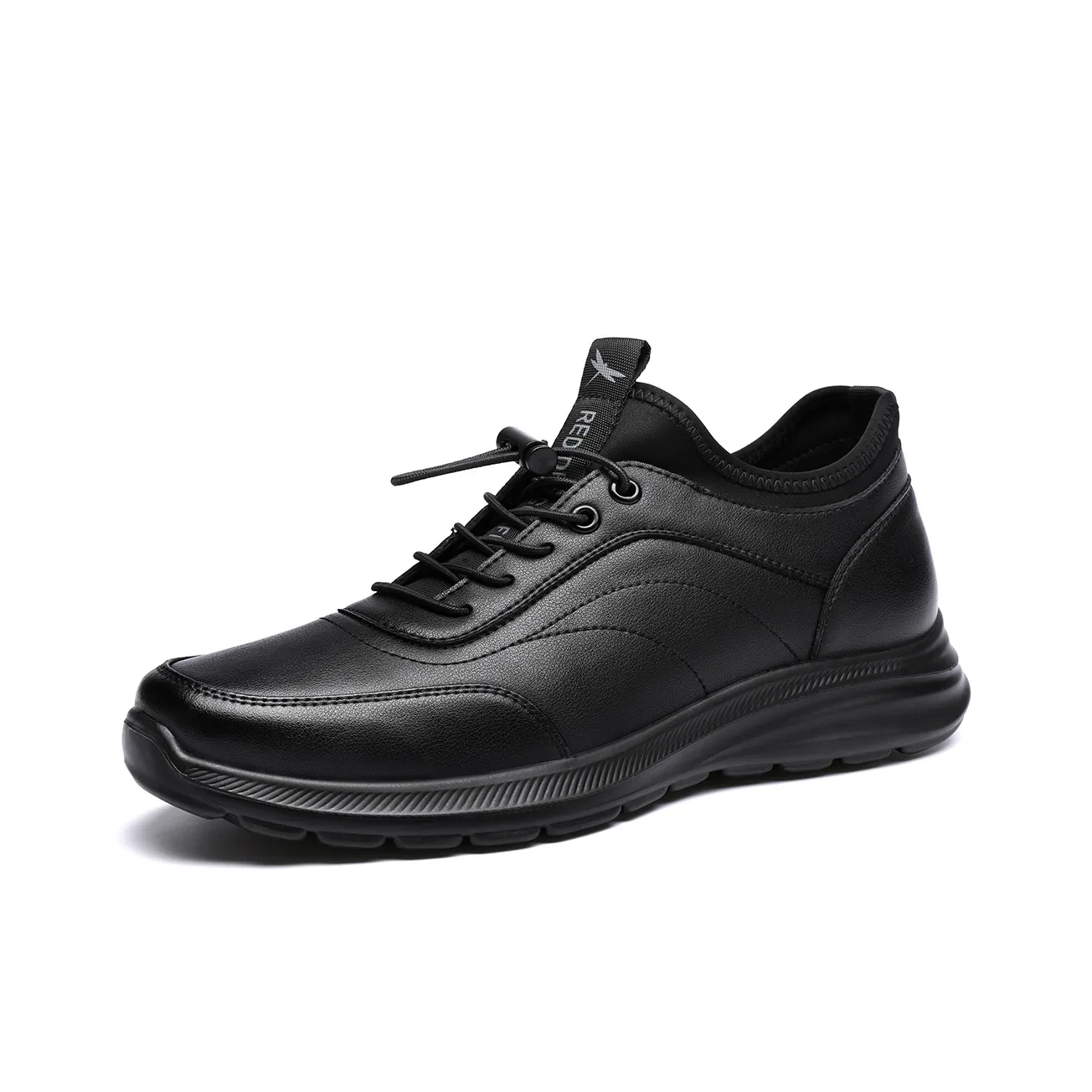 RED DRAGONFLY Спортивная кожаная обувь увеличивающая высоту легкий низкий топ повседневная обувь мужская черная