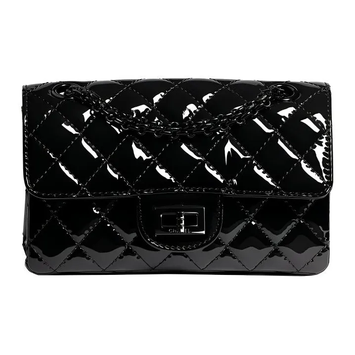 CHANEL So Black2.55 Calfskin Flap Bag, Crossbody Bag, Chain Bag, Shoulder Bag Women's Black