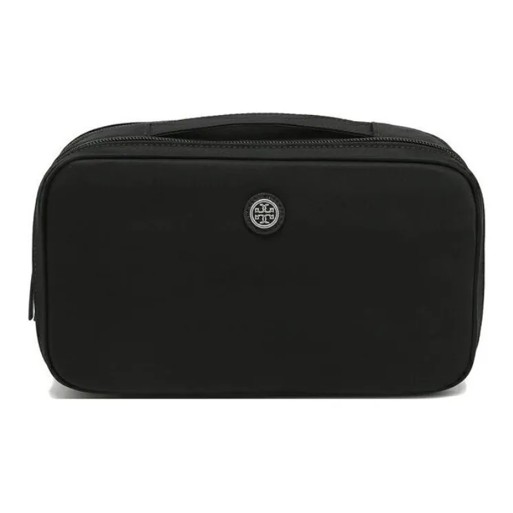 TORY BURCH Recycled Nylon Clutch Makeup Bag Women's Black