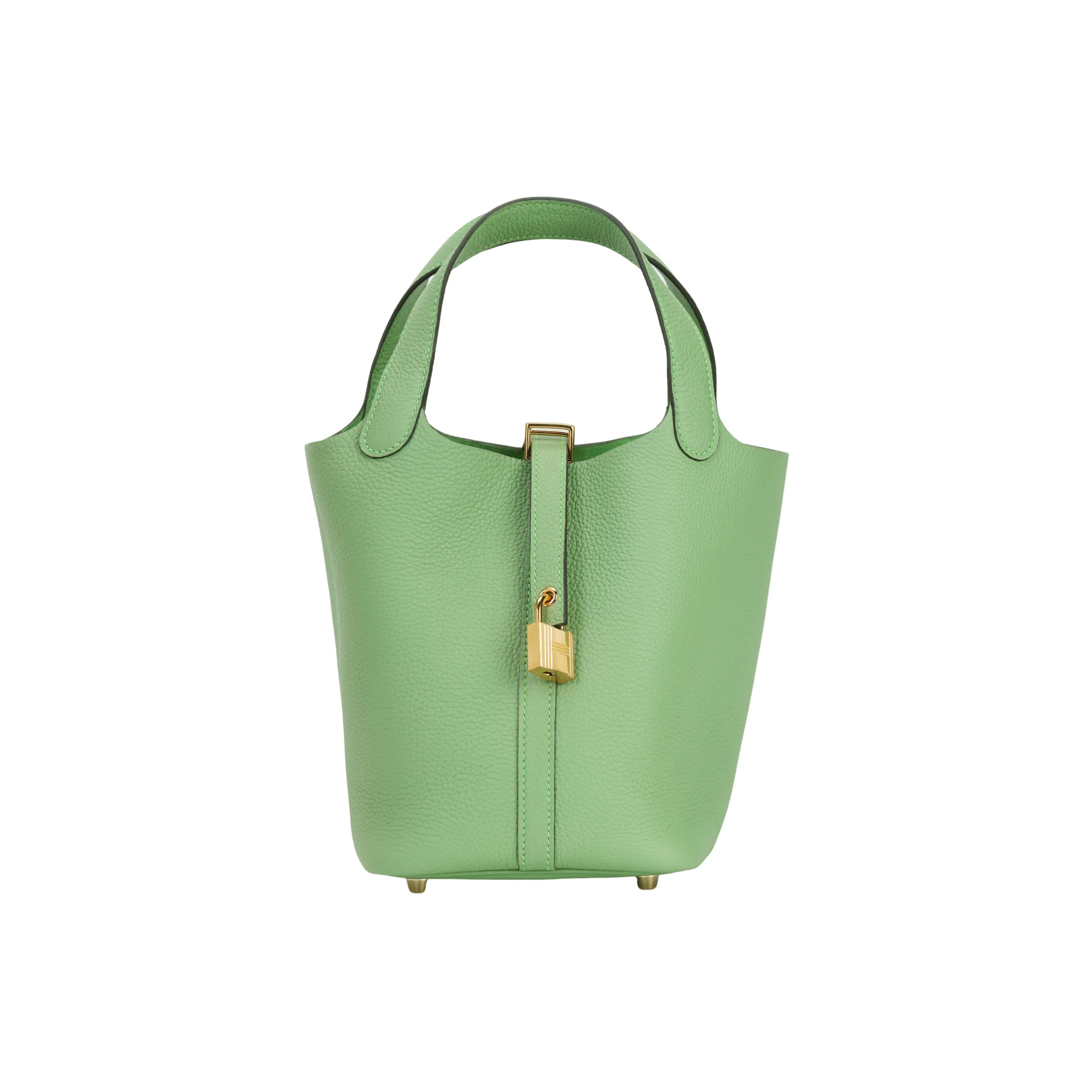 HERMES Picotin Lock Maurice Bullock Leather Basket Bag, Bucket Bag, Handbag Women's 3I Vert Criquet Avocado Green