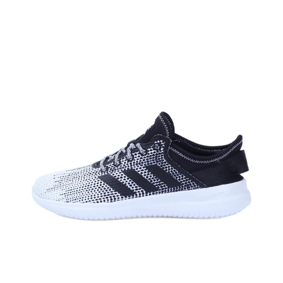 Adidas Neo Cloudfoam Qt Fle Anti Slip Wear Resistant Low Top Casual Shoes Women's White Black