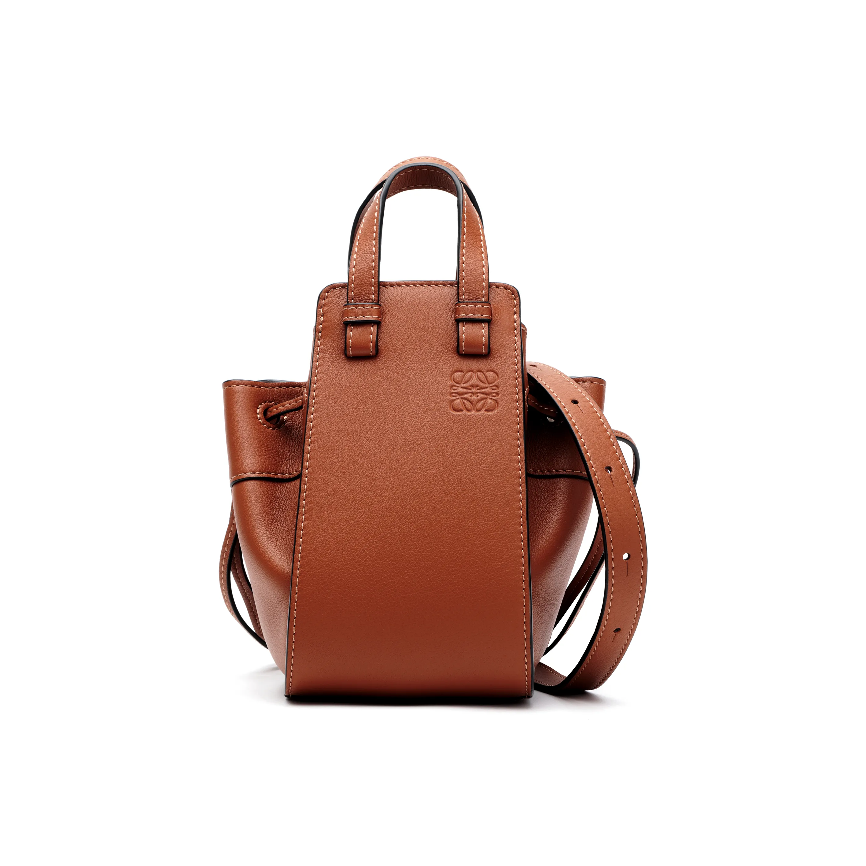 LOEWE Calfskin Hammock Bag Handbag Shoulder Bag Crossbody Bag Backpack Mini Women's Brown/Caramel