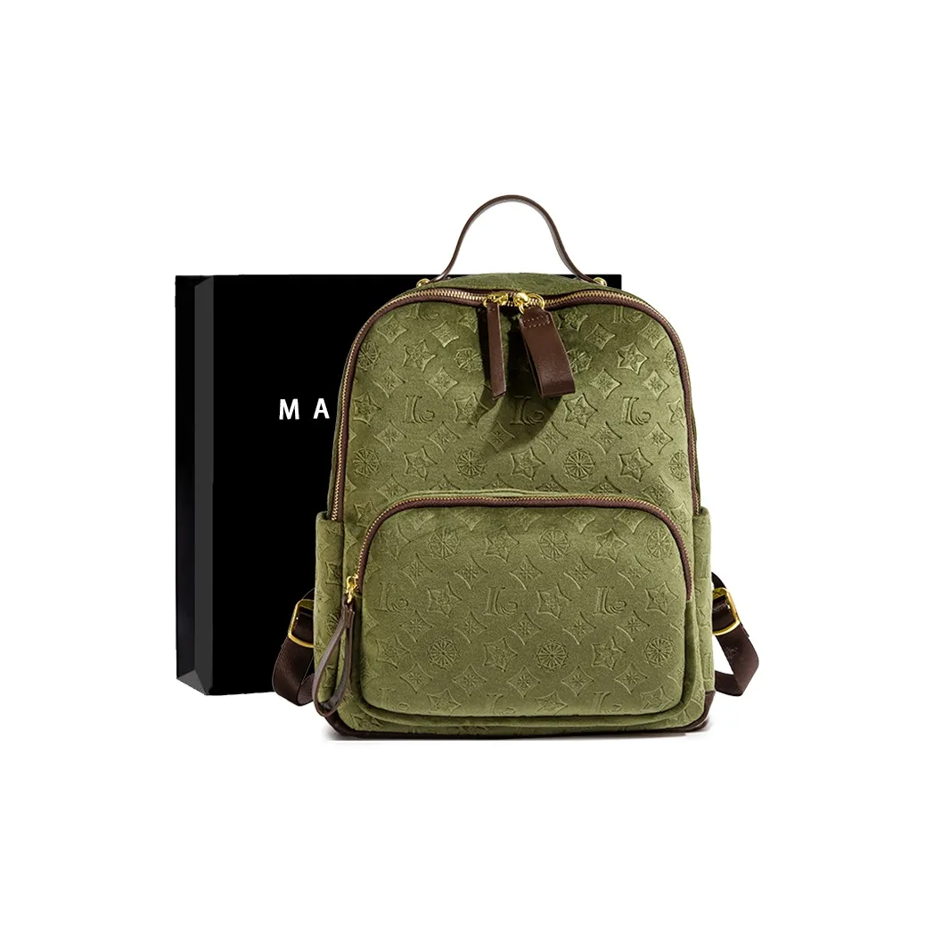 MACKJANICE Polyurethane With Synthetic Leather Backpack Regular Women's Avocado Green