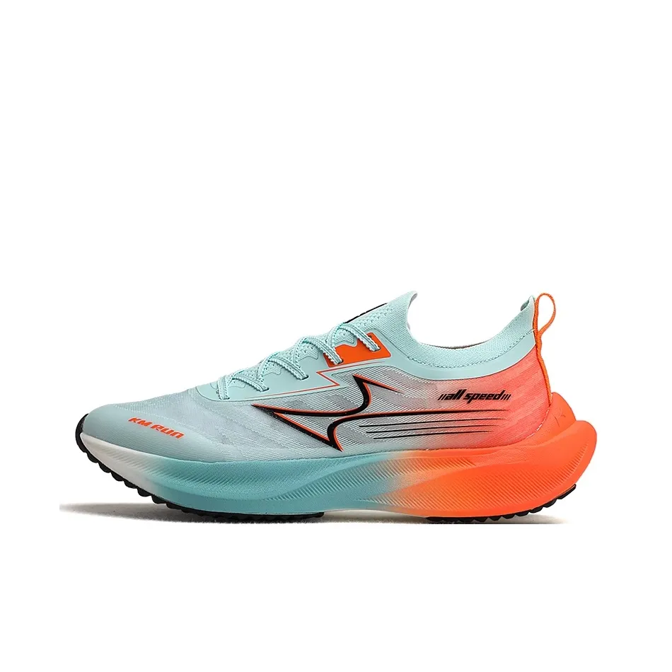 Здоровье Slip Устойчивый к истиранию Низкий Топ Карбоновая плита Марафон Беговые кроссовки Унисекс Зеленый Оранжевый