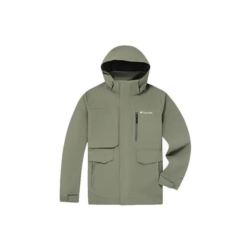 Columbia 24 Fall And Winter Water Resistant Wear Resistant Warm Heat Reflective Windbreaker Jacket Men's Green