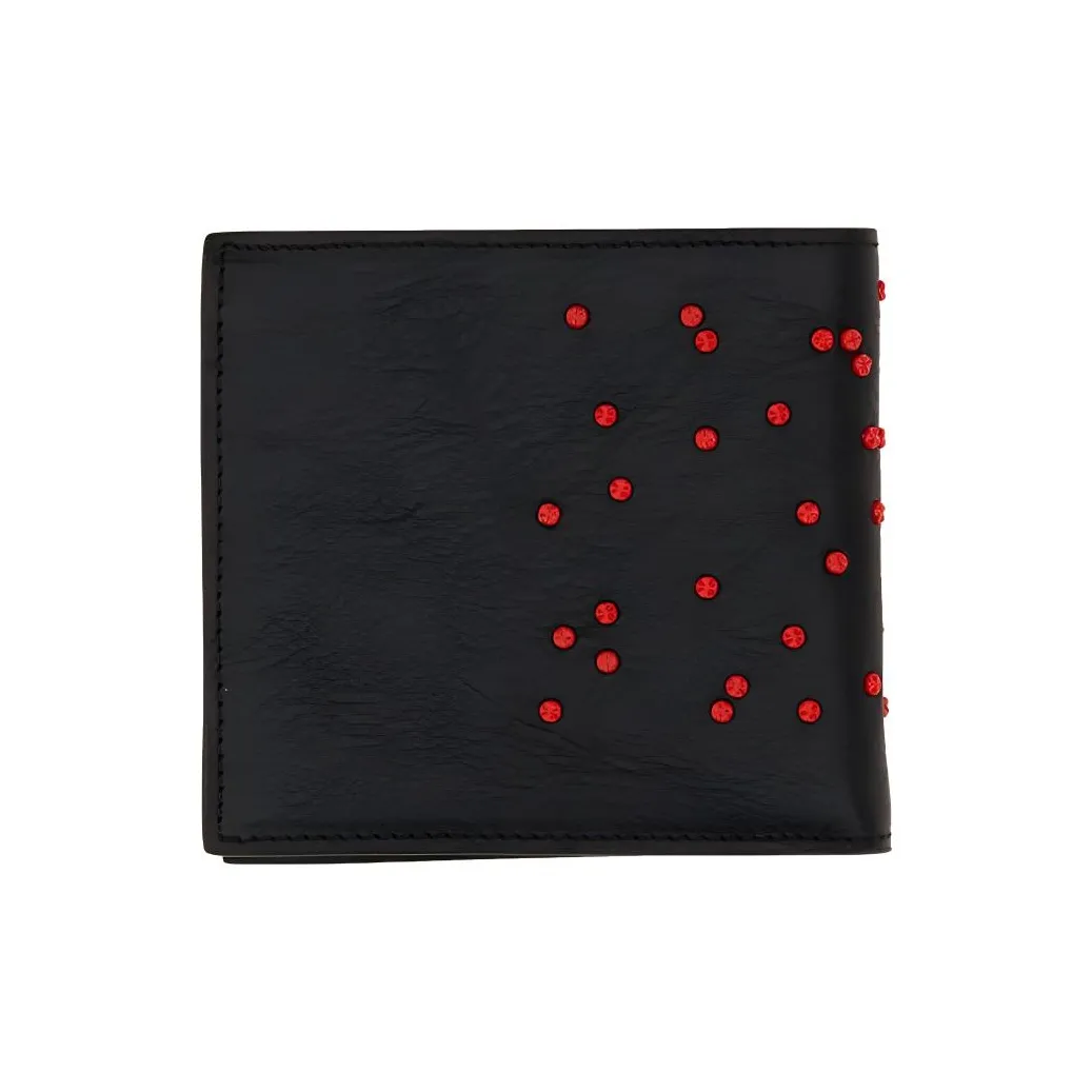 Alexander McQueen Leather Card Holder Wallet Men's Black