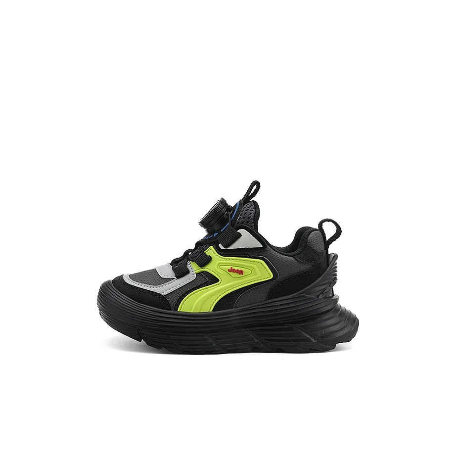 Jeep Low Top Kids' Running Shoes Elf Yellow/Obsidian Black Kids'