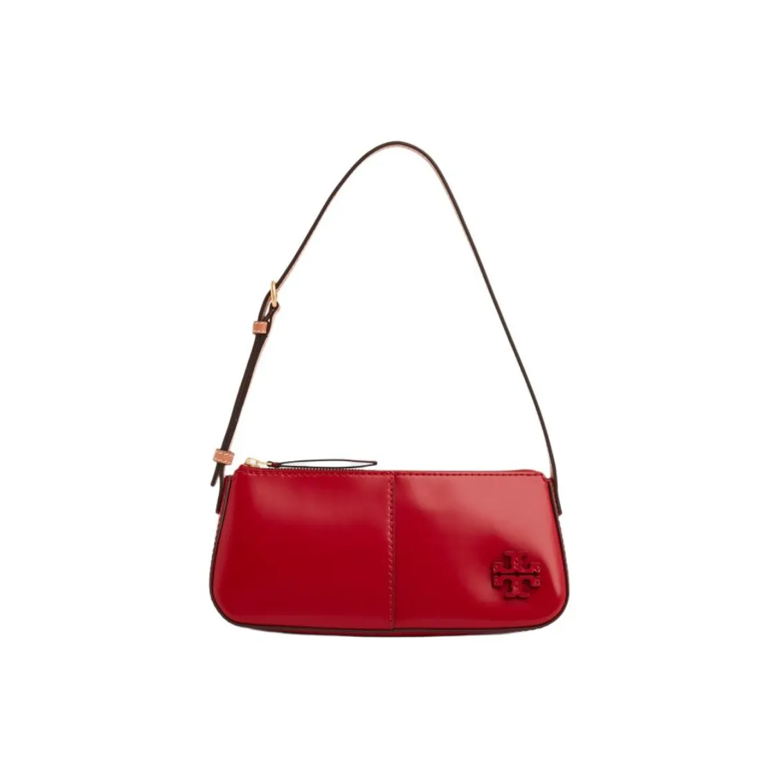 TORY BURCH McGraw Calfskin Handbag Shoulder Bag Women's Red