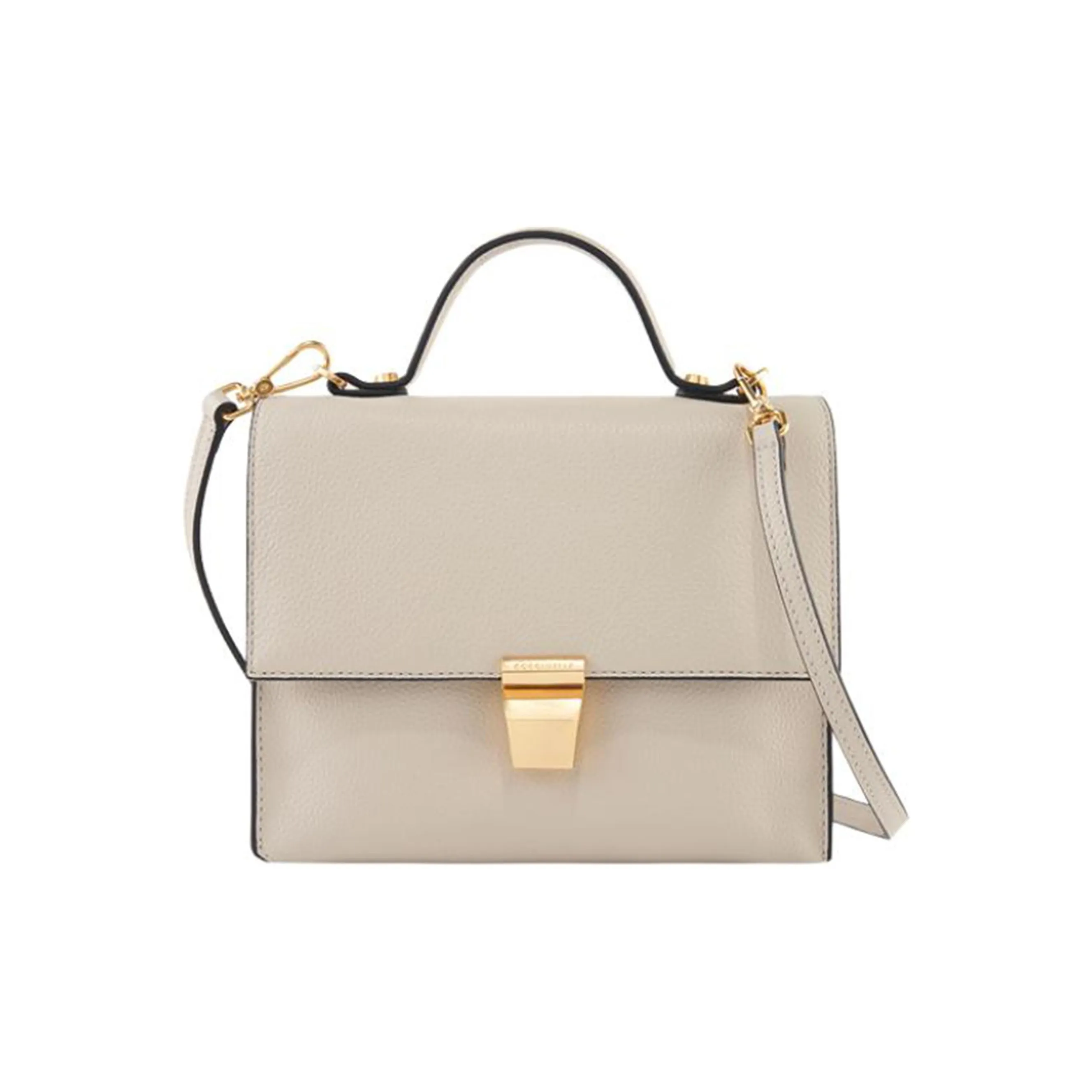 COCCINELLE Cow Leather Crossbody Bag Shoulder Bag Handbags Small Size Women's Shell Gray