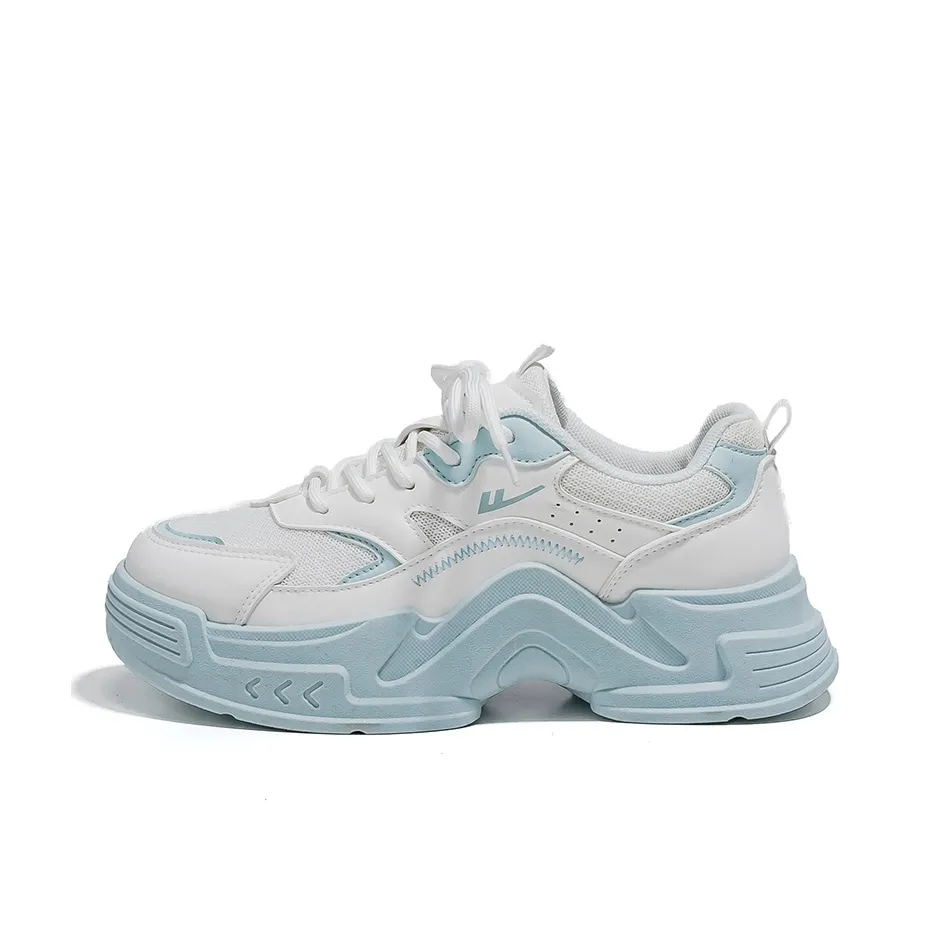 Warrior Low Топ Толстоподошвенные кроссовки Женские Белые Moon