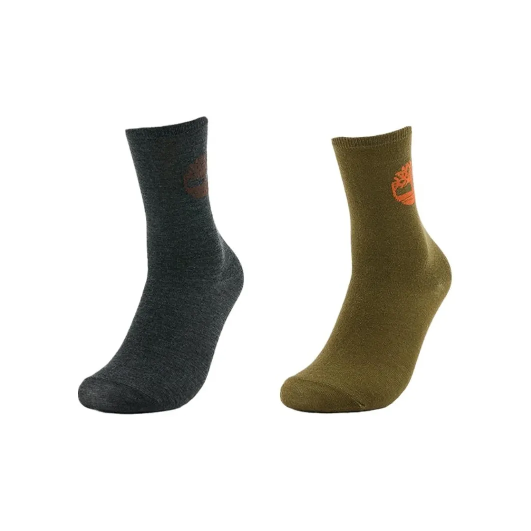 Timberland Mid Calf Socks Men's 2 Pack