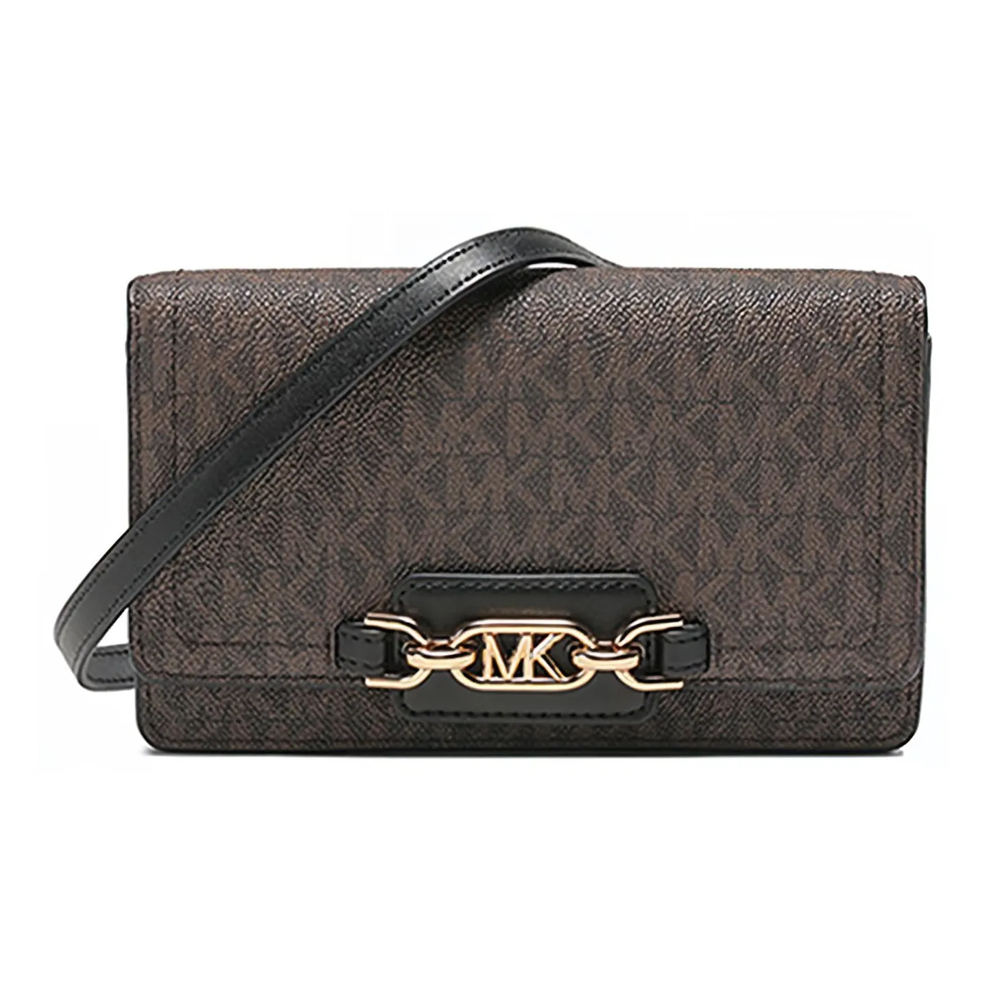 MICHAEL KORS Heather Artificial Leather Clutch Shoulder Bag Small Women's Brown