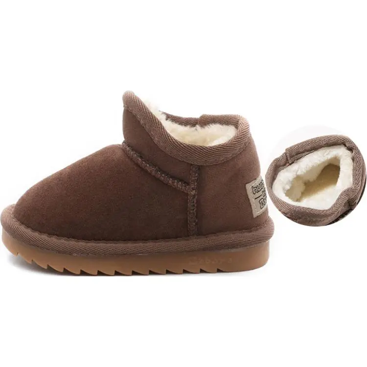 Babaya Slip-resistant Abrasion-resistant Thermal Baby Shoes Khaki Gray Baby Бабая противоскользящие устойчивые к истиранию термоботинки для малышей хаки серого цвета для малышей