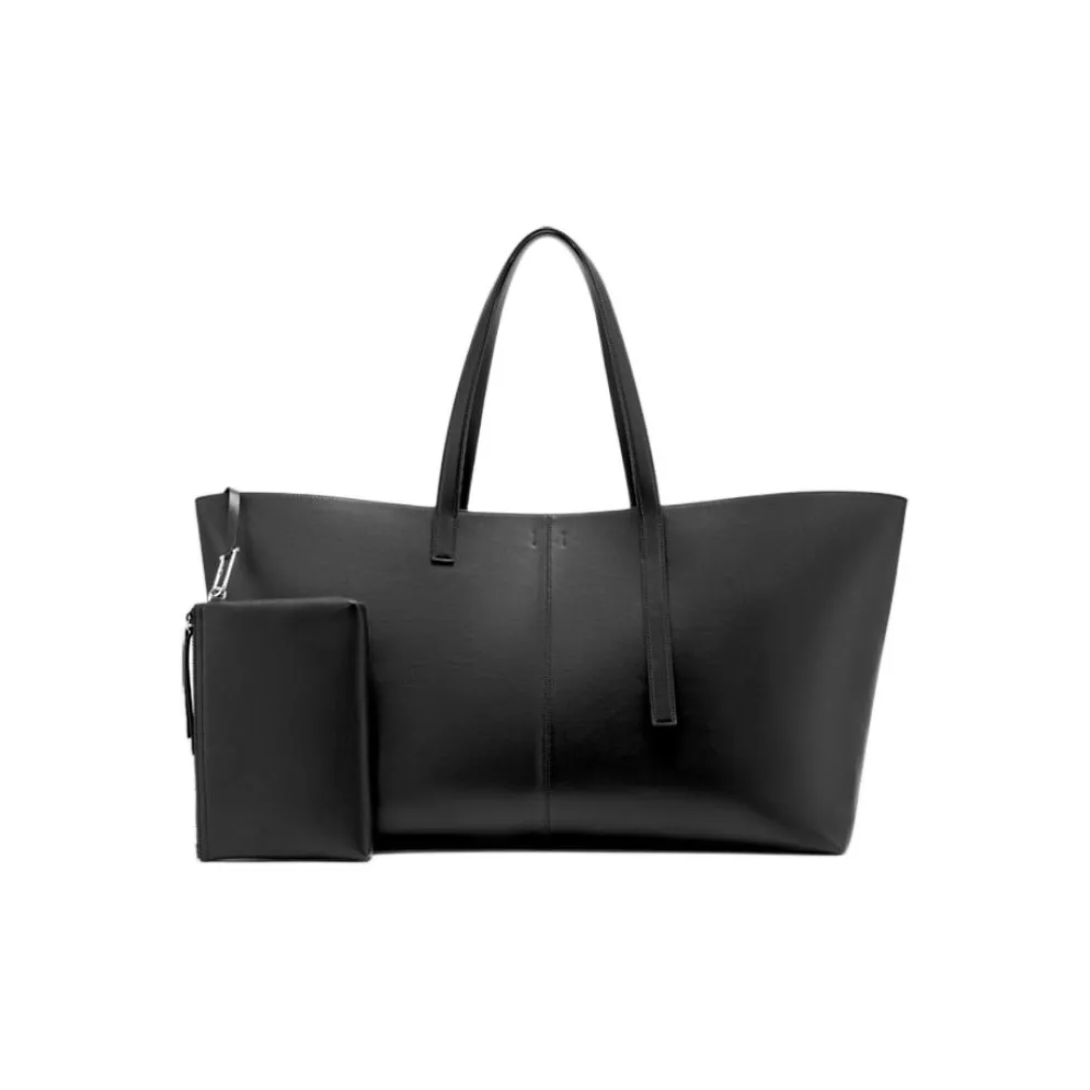 TAD FAB Cow Leather One Shoulder Handbags Regular Unisex Mist Black