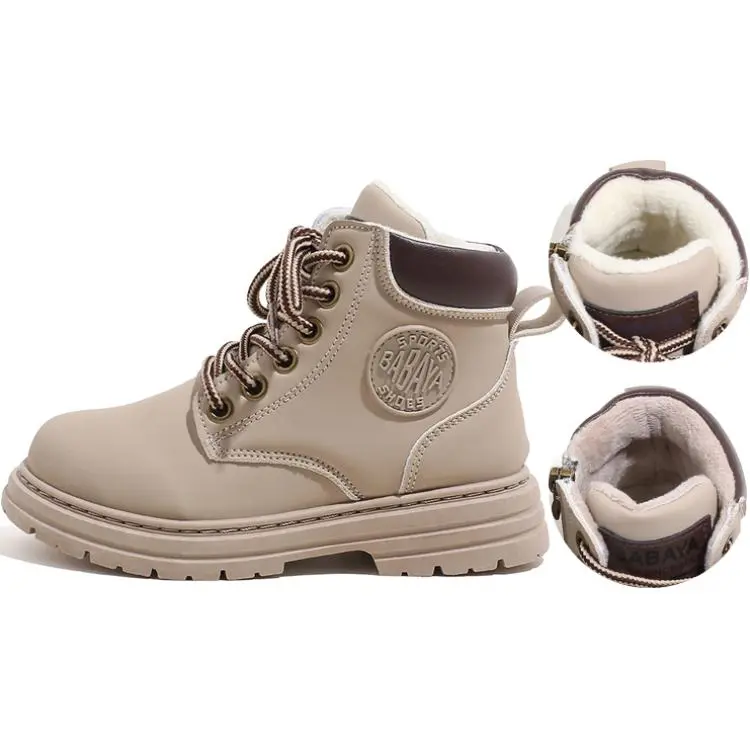 Babaya Slip-resistant Амортизация Термический Высокий Топ Детские Ботинки Серый Детский