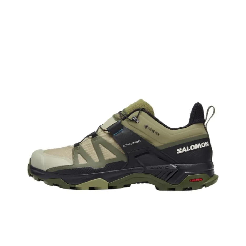 SALOMON X Ultra 4 Anti Slip Wear Resistant Low Top Hiking Shoes Men's Green