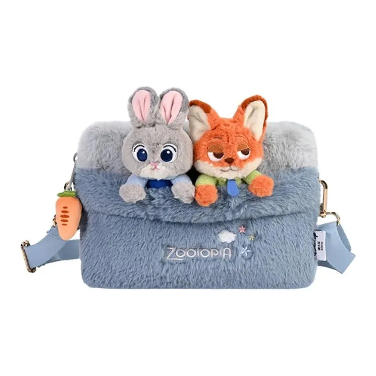 POTDEMIEL Disney Disney Полиэстер Зверополис Джуди Ник Сумка через плечо Стандартная Женская Серый Синий