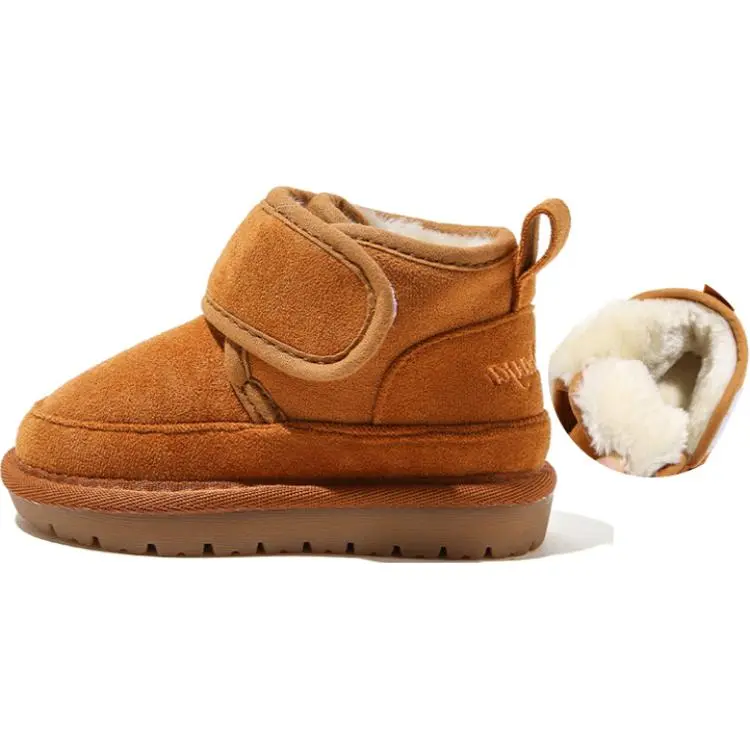 Babaya Slip-resistant Abrasion-resistant Thermal Baby Shoes Brown Baby