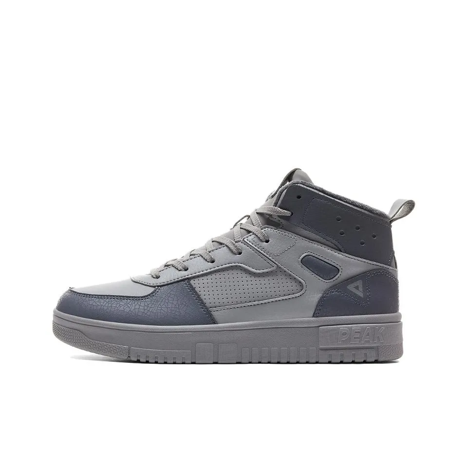 PEAK Скейтборд Кроссовки Высокие Серые Мужские