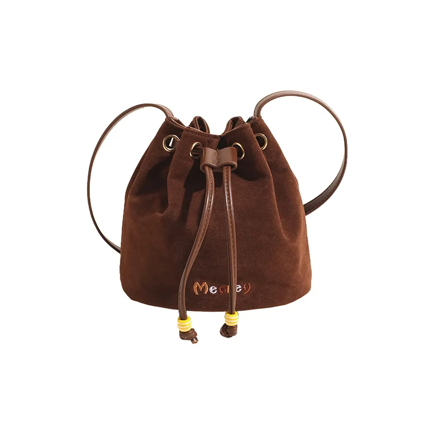 morellybear Замша Сумка через плечо Стандартная Женская Коричневый Хаки Черный