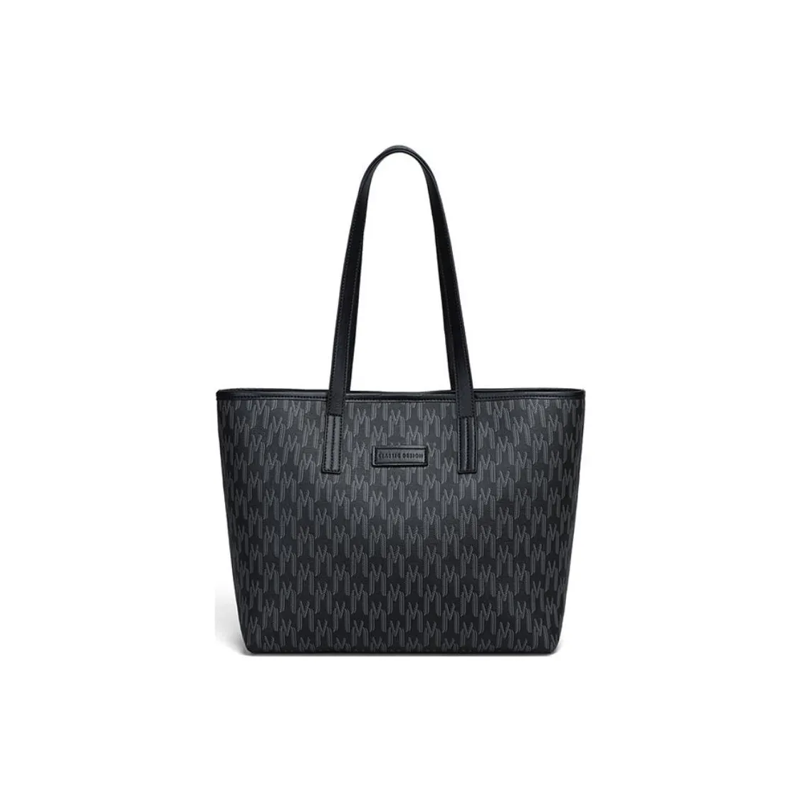 NIUMJ Сумка через плечо из синтетической кожи большая женская трюфельно-черная