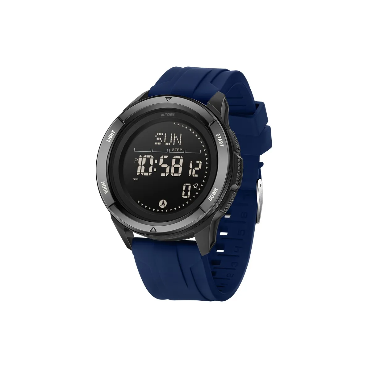 Rlychee Электроника Механизм Мужские часы 47мм*48мм*14мм Черный