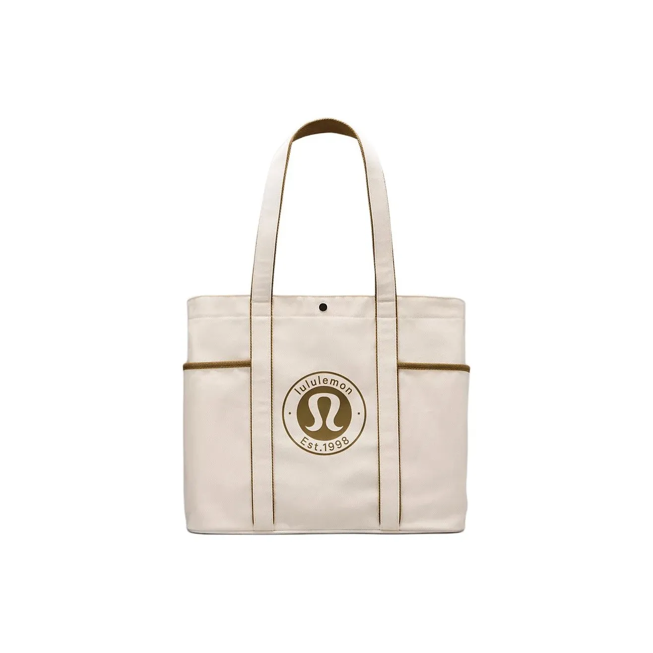 lululemon Хлопок And Холст Тоут Сумка Сумка для покупок Сумка через плечо Сумка Обычная Унисекс Натуральный Коричневый