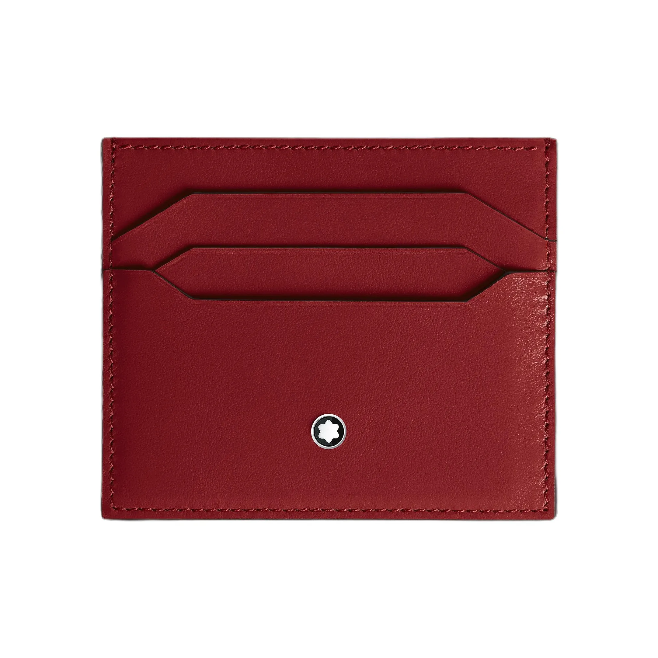 MONTBLANC Meisterstuck Full Коровья кожа Зернистая текстура Держатель для карт Стандартный Мужской Красный Коричневый