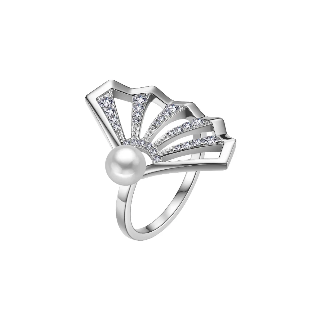 BABYBEI 925 Silver Pearls Rings Women's