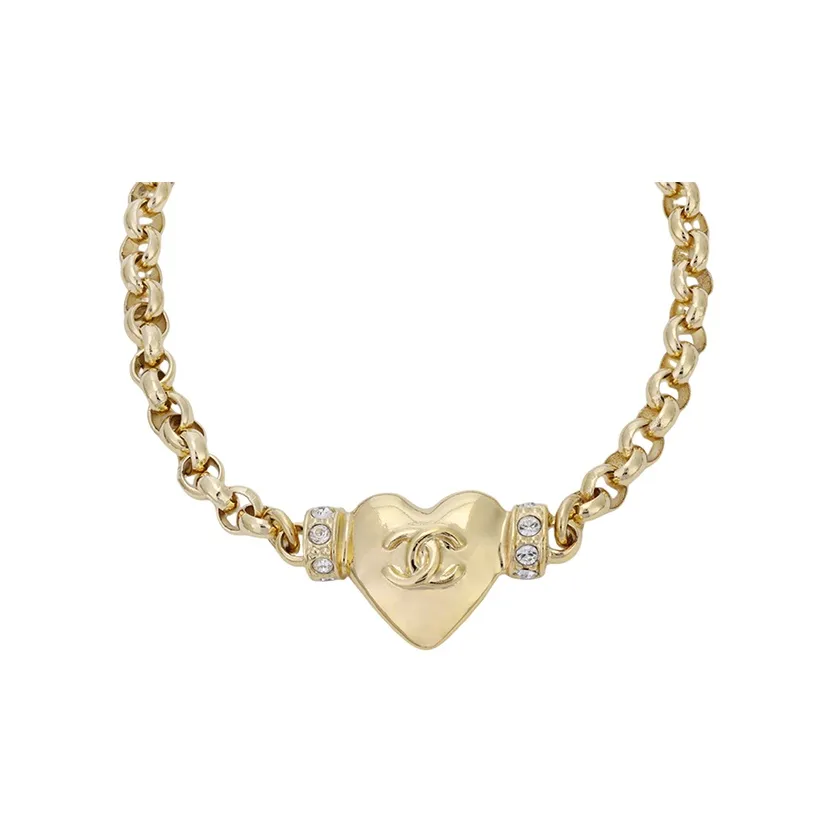 CHANEL Metal, Rhinestone Bracelets Women's Gold