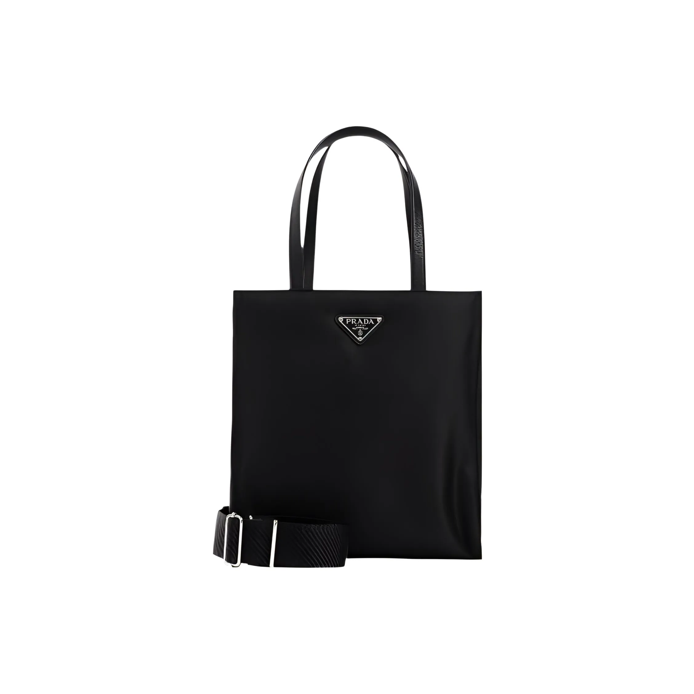 PRADA Nylon Tote One Shoulder Handbag Women's Black