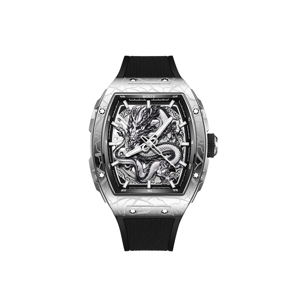 BOUX Автоматический механический механизм Мужские часы 51mm*45mm*13mm Скелет